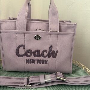 Coach Light Purple Small Canvas Tote 26